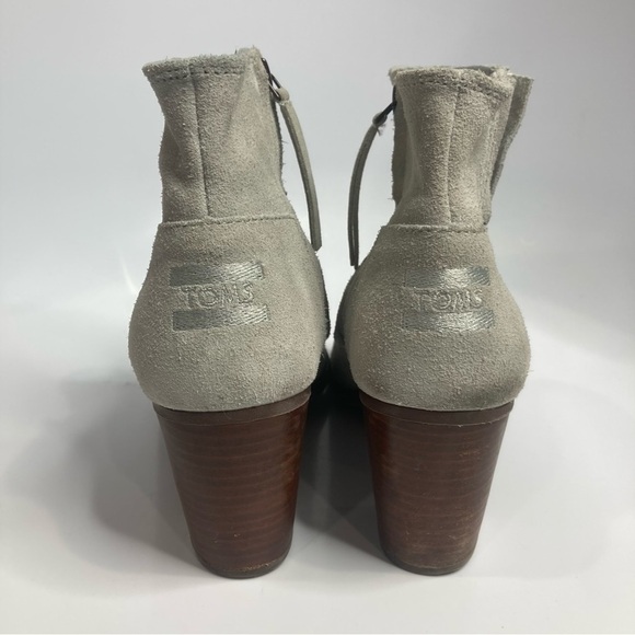 Toms gray peep Toe Heels size10 - Picture 6 of 9